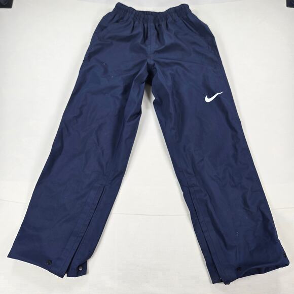 Vintage Nike Navy Blue Ankle Zip Adjustable Track Pants Women's Size Small - Picture 1 of 11